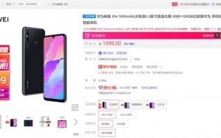 华为畅享20e销量冲进京东前三：运行安卓 1099元