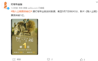 历时62天：豆瓣8.4分电影《隐入尘烟》票房实现逆袭破亿