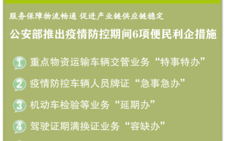 好消息！公安交管部门推行六项利民措施：足不出户即可补换驾驶证