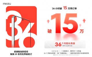 享3年质保！魅族20超前订26小时破15万订单：系统稳定性提升10倍