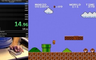 这位老哥单手通关《超级玛丽》！还顺便打破世界纪录