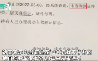 男子持假证开车24年终被查：很本分、从未违章