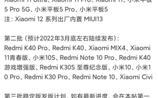MIUI 13稳定版第二批更新名单来了：包含小米10等13款机型