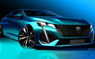 用上雄狮新标 新一代东风标致408预告：最帅合资紧凑轿车要来