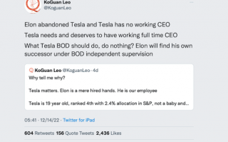 特斯拉股东怨气冲天：都是推特闹的 马斯克要么回归要么下课