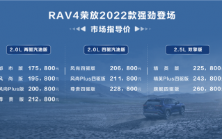 丰田最畅销SUV 新款RAV4荣放上市：17.58万元起