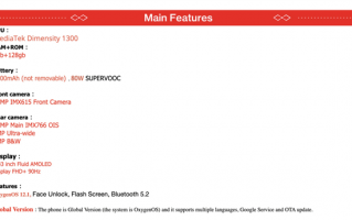 一加Nord 2T曝光：全球首发联发科天玑1300 不到2700元