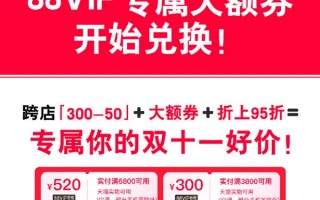 天猫双11开启预售：88VIP专享820元消费券 所有用户可领苹果惊喜券