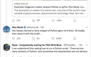 狗狗币创始人炮轰马斯克是骗子！马斯克：我孩子都比你强