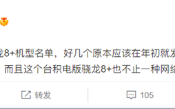 曝骁龙8 Plus会有4G网络版本：或为华为Mate 50专享