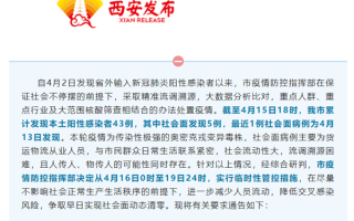 西安全市未来4天实行临时管控！非必要不外出