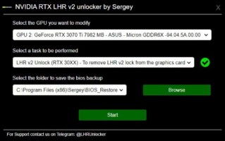 国外网友发布挖矿算力解锁器：100%破解LHR显卡