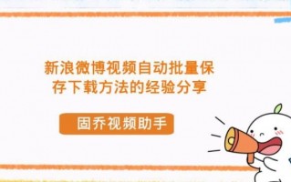 新浪视频怎么下载到电脑（自动批量保存下载方法）