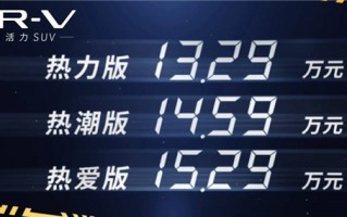 地板扁了！全新本田XR-V正式上市 13.29万元起
