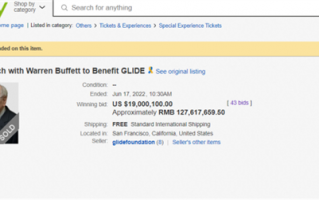 巴菲特午餐拍卖以1900万美元成交：23年已累计筹款超3.5亿