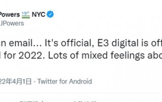 E3 2022现已全面取消 线下和线上展都不会有