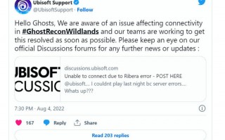 《幽灵行动：荒野》加入微软 XGP 后出现联网问题，育碧正在修复