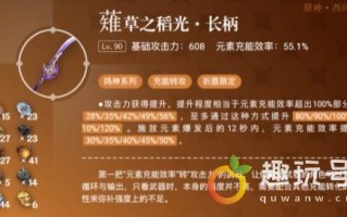 原神薙草之稻光武器强度分析评测（薙草之稻光厉害吗）