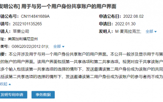 苹果新专利用上“菠萝”图标：可与另一用户共享账户