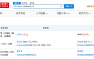 文化输出网红要复出了？李子柒成子柒文化实控人：微念创始人退出公司