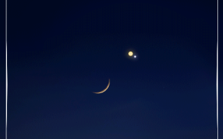 今天上演2023年首场“星月童话”：肉眼可见金星、土星相伴月球