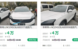 唏嘘！观致汽车被大量执行：10万的车仅拍卖4万