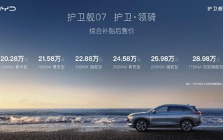 一箱油能跑1200公里！比亚迪护卫舰07上市 20.28万起