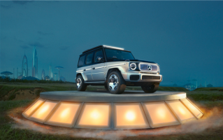 奔驰大G电动版实车曝光：四轮独立旋转 坦克一样掉头