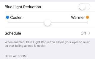 注意了：Night Shift 模式只支持64位 iOS 设备