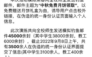 免费送月饼？中国科大发4万多封钓鱼邮件：大一新生“中招”最多