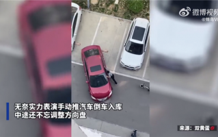 女司机实力表演手动推车入库 画面让网友惊叹：真手动挡