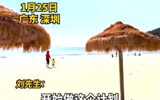 男子春节逆向旅游深圳承包整片沙滩：通过房价得出判断