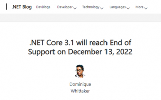 .NET Core 3.1正式结束使命：微软官宣于年底终止支持