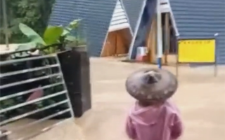 湖南吉首暴雨惊险一幕：多间民宿被冲走