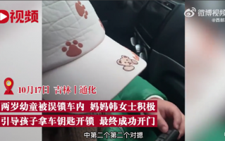 险酿大错！幼童被锁车内 妈妈引导其开锁自救：事后用英语自夸