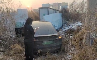 男子陪朋友试乘特斯拉被销售开沟里 工作人员回应：普通事故 无人员严重受伤