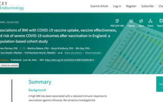 柳叶刀：过胖或过瘦更易患新冠重症 疫苗对肥胖者效果略佳