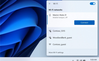 Win11预览版加入新功能：可通过Wi-Fi面板直接开启手机热点