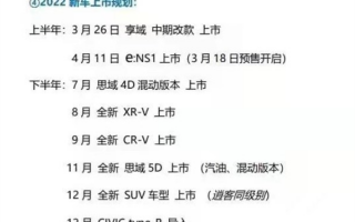 东风本田新车规划曝光：新一代CR-V九月份上市！
