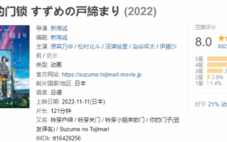 新海诚新作《铃芽的门锁》豆瓣8分：给人钻心的感动